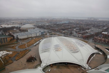 View from the Olympic Stadium of Biodome In Montreal, Canada, Monday, 4 April, 2011